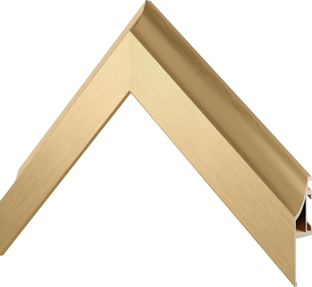 Pale Gold Scoop 85' Alloy Deco TV Frame - Compatible ONLY with Samsung The Frame TV and Pro TVs (Fits 2021-2026, LS03A, LS03B,LS03C,LS03D,LS03FA,LS03FW)