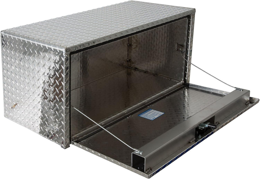 Buyers Products 1705118 Diamond Tread Aluminum Underbody Truck Tool Box, 20 x 20 x 36, Made in USA, .100 in. Thick, Corrosion Resistant, Locking Compression Latch, Secure Storage for Work Trucks