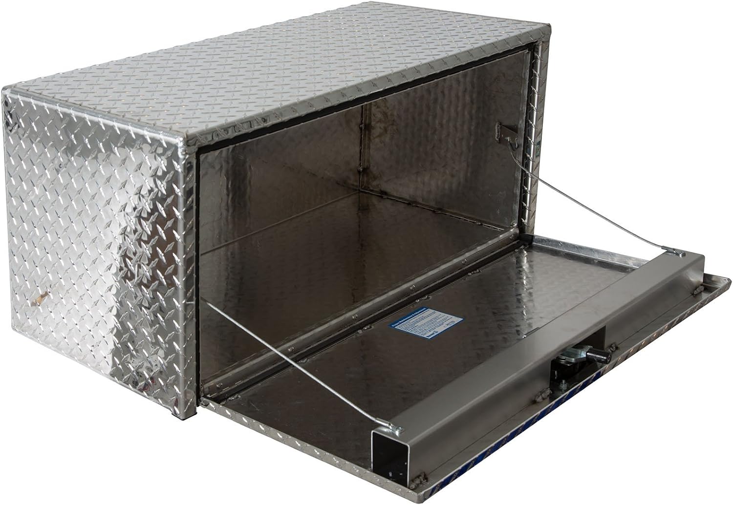 Buyers Products 1705118 Diamond Tread Aluminum Underbody Truck Tool Box, 20 x 20 x 36, Made in USA, .100 in. Thick, Corrosion Resistant, Locking Compression Latch, Secure Storage for Work Trucks
