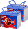 12V 100Ah Lifepo4 Battery, Bci Group 24 Size, Built-In 100A Smart BMS, 4500-15000 Deep Cycle Grade A Lithium Cells For RV Travel, Trolling Motor, Marine, Boat, Solar Panel, Camping (2 pack)