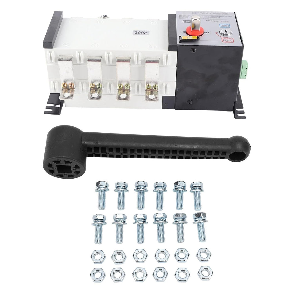 Generator Transfer Switch Isolated 2in 1out Mechanical Interlock Design Power Automatic Transfer Switch AC400V 250A (200A)