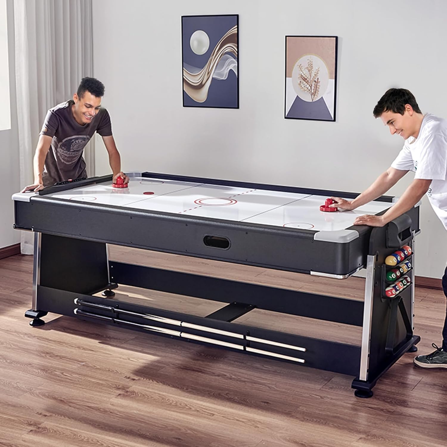 VEVOR 72' & 89' Air Hockey Tables w/LED Scoreboard, 88' 3-in-1 Multi-Game Table (Hockey/Billiards/Ping Pong) - Includes Pucks, Pushers & All Accessories for Game Room & Family | for Adult, Children, Elder