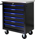 6 Drawers Rolling Tool Box on Wheels, Stainless Steel Countertop Multifunctional Tool Chest Cabinet with Lock, Drawers Rolling Tool Cart Trolley Organizer Tool Storage Case for Garage,Warehouse