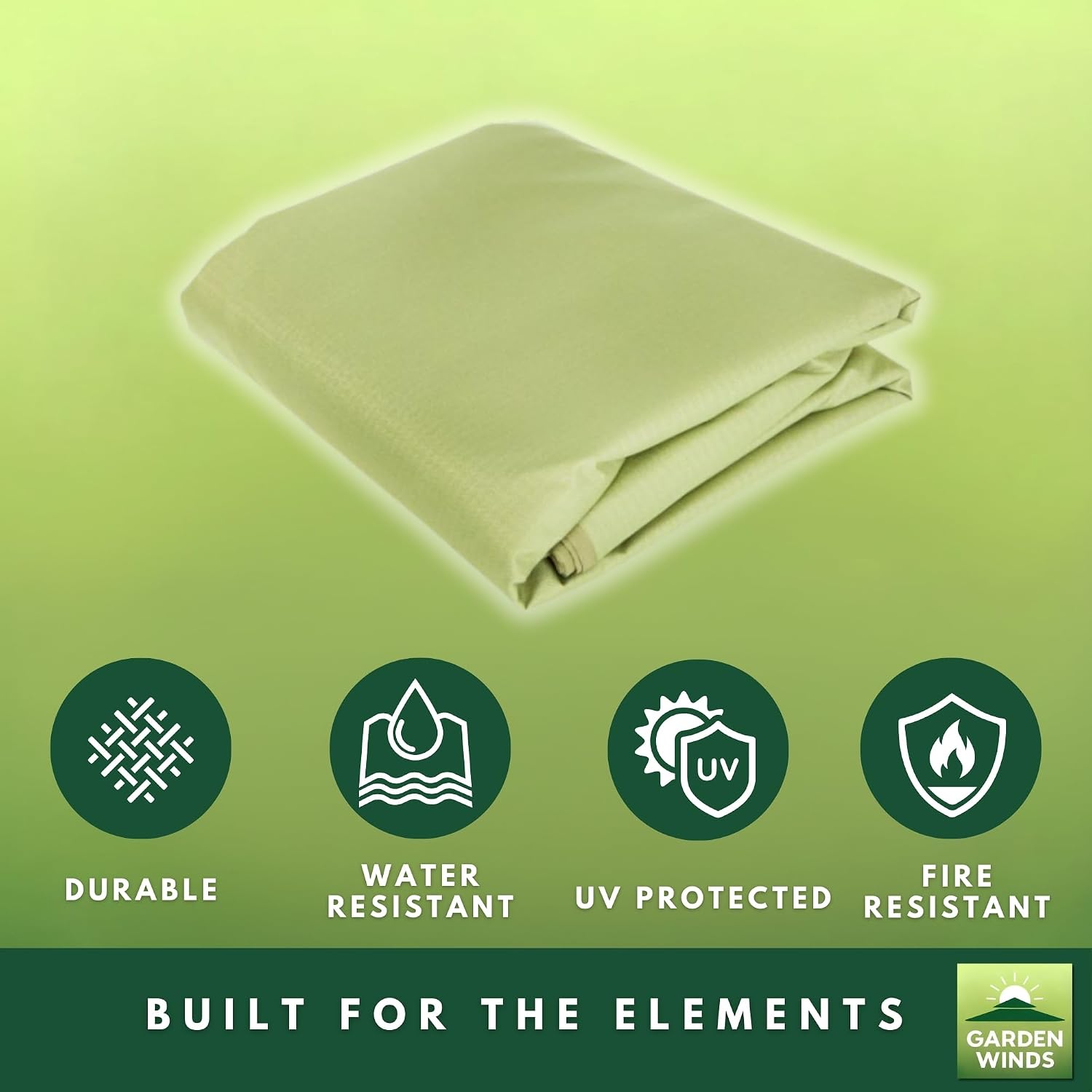 Garden Winds Reinforced RipLock 350 Replacement Canopy Top Cover Compatible with Coleman Instant 10' x 10' Tent Gazebo Model 2000023970 - Sage