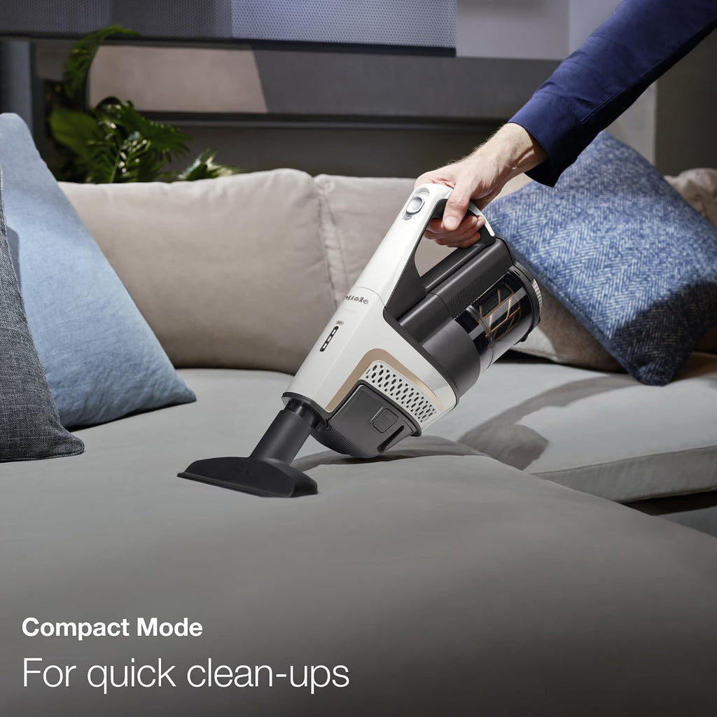 Miele Triflex HX2 Self-Standing Cordless Stick Vacuum Cleaner, 60 min runtime, Lotus White / Rose Gold
