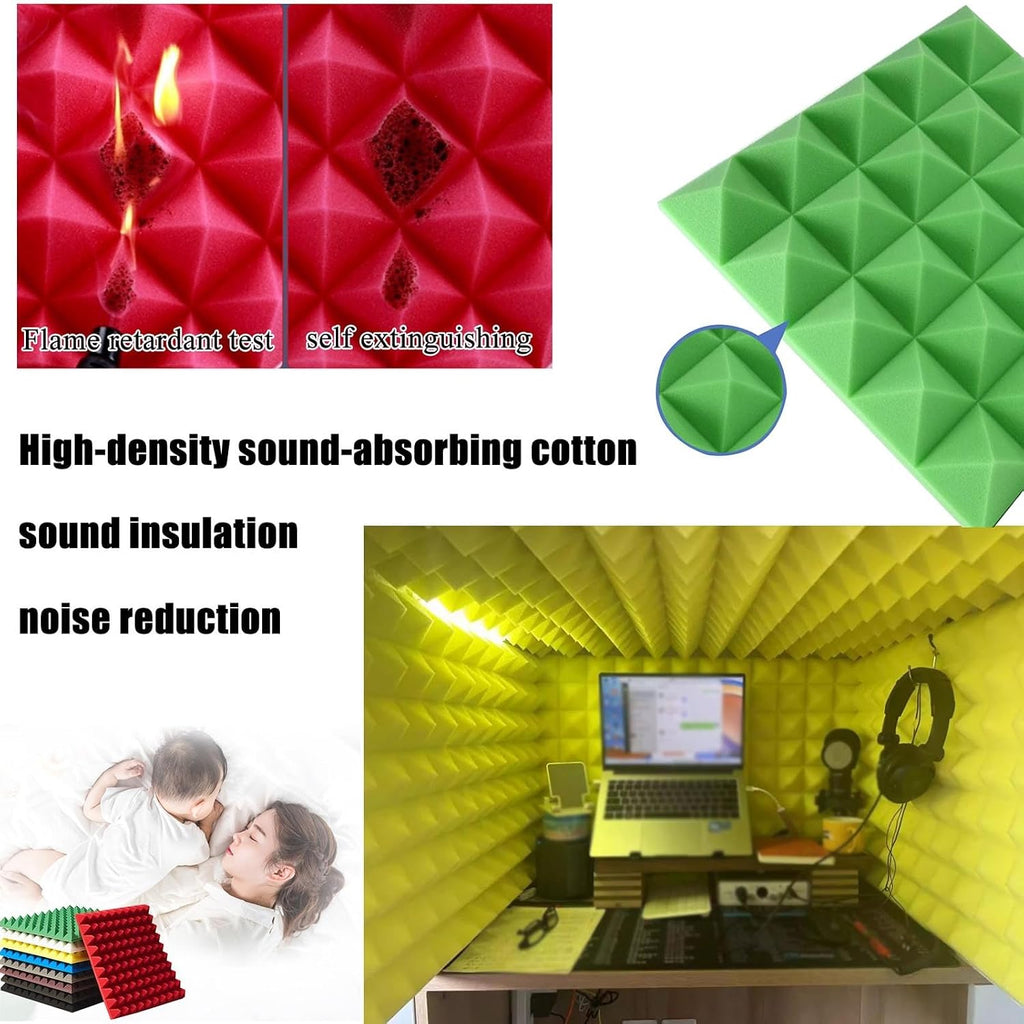 WORDFUN Sound Isolation Room for Home Studio, Microphone Foam Booth Cube, Portable Vocal Booth for Recording, Desktop Soundproof Cover, for Recording Podcasts Singing Gaming