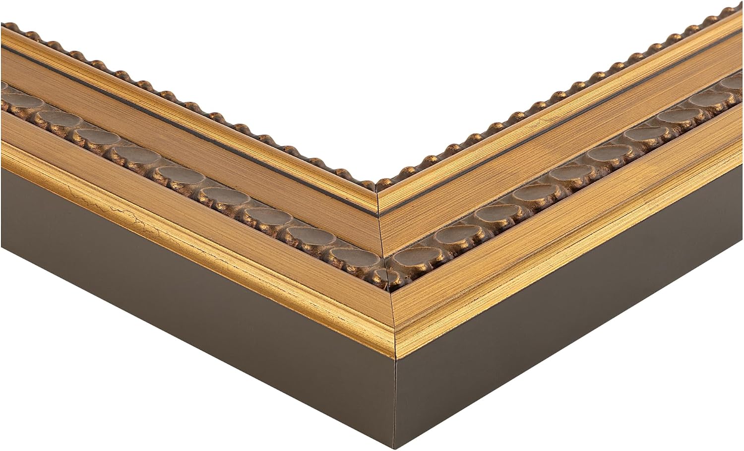 Frame for Samsung Frame TV - 55 inch. 3.00 inch Frame is Gold Leaf with Hearts (WOMTV-543-2-27.9375x48.75_ST)