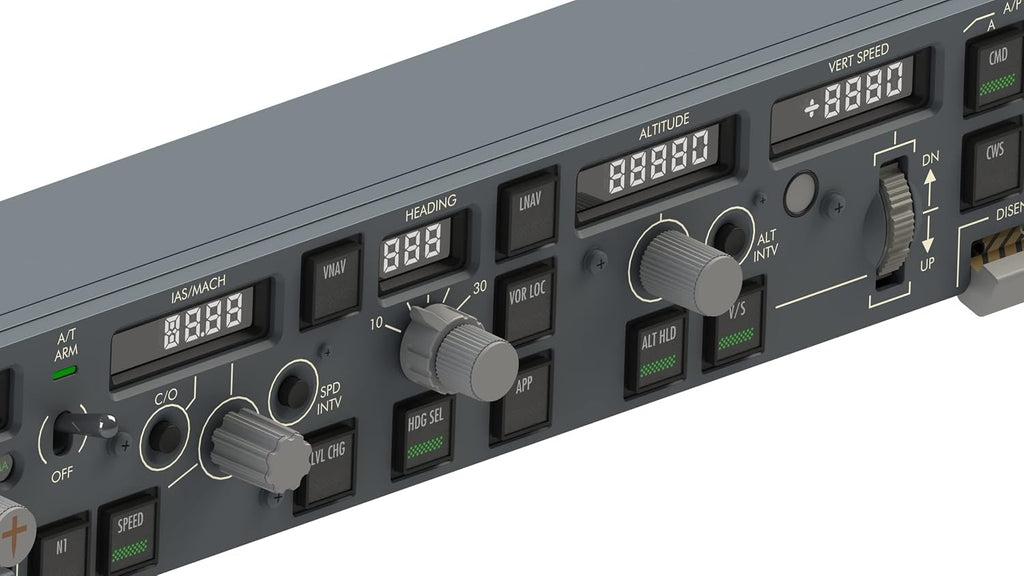 SYDYSOSO Cockpit Simulator 737X MCP Flight Simulator Mode Control Panel, Full Scale Replica of Boeing 737 Mode Control Panel, Real Aircraft Operation, Plug and Play, USB, Compatible With PC