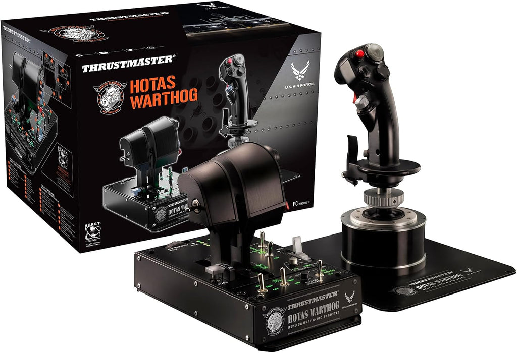Thrustmaster HOTAS Warthog Flight Stick and Throttle – Metal Dual Throttle System, Official Replica of the U.S Air Force A-10C Aircraft Controls, Precision Flight Simulator Controller for PC