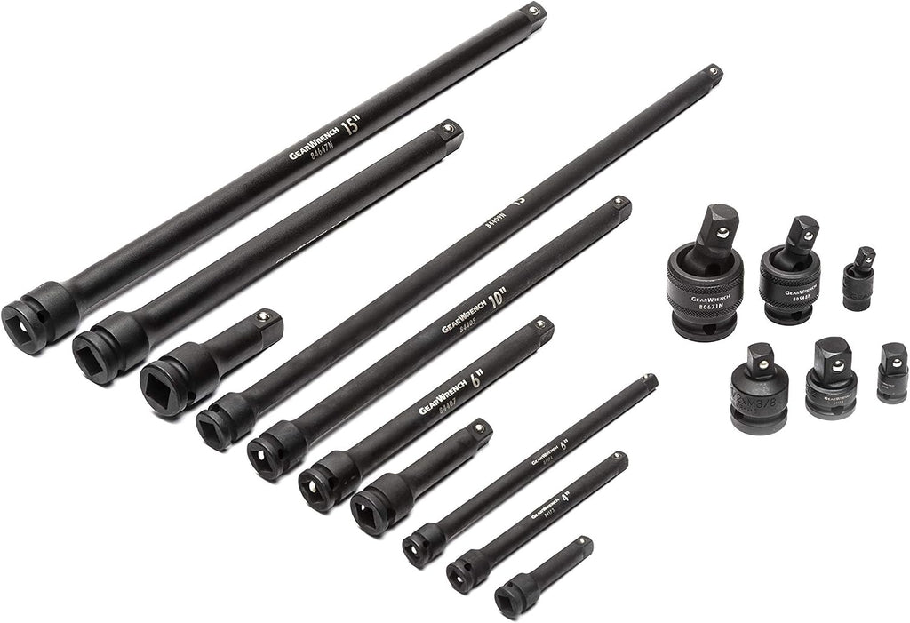 GEARWRENCH 209 Piece SAE/Metric 1/4', 3/8', & 1/2' Drive Master Impact Socket Set - 89072