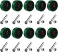 6' x 2' Heavy Duty Caster Wheels, Polyurethane on Cast Iron Wheel, Each Replacement Industrial Caster Wheels Load 1200lbs Capacity (10 Wheel, Green)