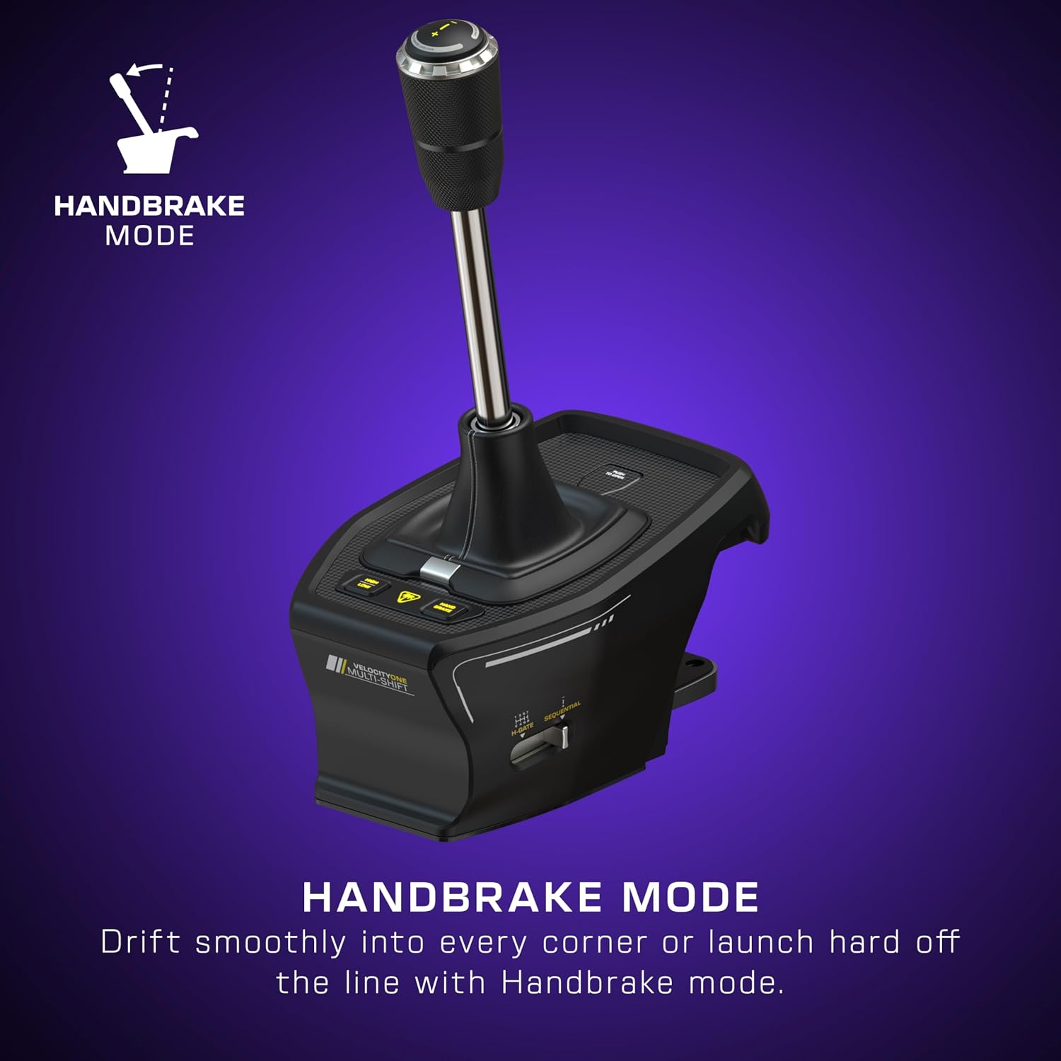 Turtle Beach VelocityOne Multi-Shift Sim Racing Shifter & Handbrake for Windows PC, Xbox Series X|S & Xbox One – 7-Gear + R H-Gate & Sequential Shifter, Handbrake, Hall-Effect Magnetic Sensors – Black