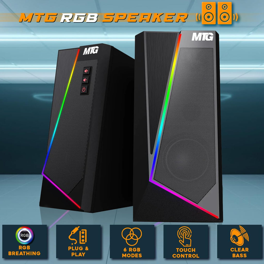 MTG Khuno Gaming Tower PC- Intel Core i5-8th Gen, RTX 2060S 8GB 256bits, 16GB ARGB Ram, 256GB Nvme, RGB Gamer Bundle Combo, Webcam, Win 11 Home