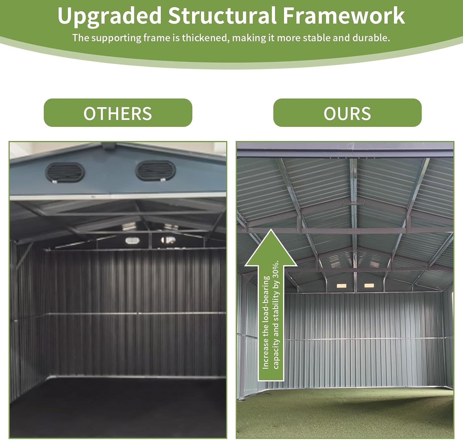 Shed and Outdoor Storage Large 20X13ft, Metal Garage with Window, for Truck, Car, Lawnmower