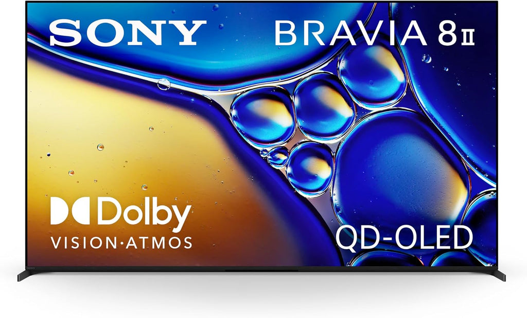 SONY K55XR80M2 55 Inch Bravia 8 QD-OLED 4K HDR Google TV with a Walts Large/Extra Large Full Motion Mount for 43'-90' TVs and Amber Protection 3-Outlet-Surge Surge Protector (2025)