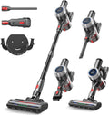 Xlife Cordless Vacuum Cleaner 45KPa 550W for Pet Hair & Multi-Surface Greenlight Reveal Dust 7-Stage HEPA Filter Long Runtime Anti-Tangle Roller Adjustable Stick Lightweight (P2)