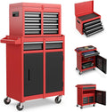 IRONMAX Rolling Tool Chest, Lockable 5-Drawer Tool Cabinet w/Tool Side Slot & Universal Wheels, 2 in 1 Detachable Tool Box Storage Organizer for Garage Workshop Auto Shop