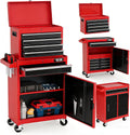 TUFFIOM 5-Drawer Rolling Tool Chest, Tool Storage Cabinet w/Drawers, Lockable Wheels, Detachable Top & Adjustable Shelf, Mechanic Tool Organizer Box for Garage, Workshop, Warehouse & Repair Shop