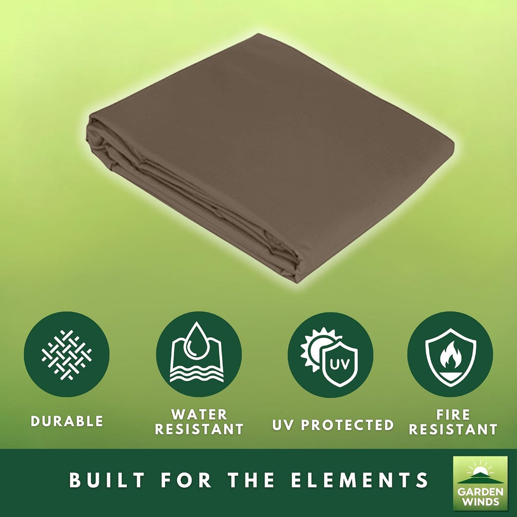 Garden Winds Reinforced RipLock 350 Replacement Canopy Top Cover Compatible with Coleman Instant 10' x 10' Tent Gazebo Model 2000023970 - Nutmeg