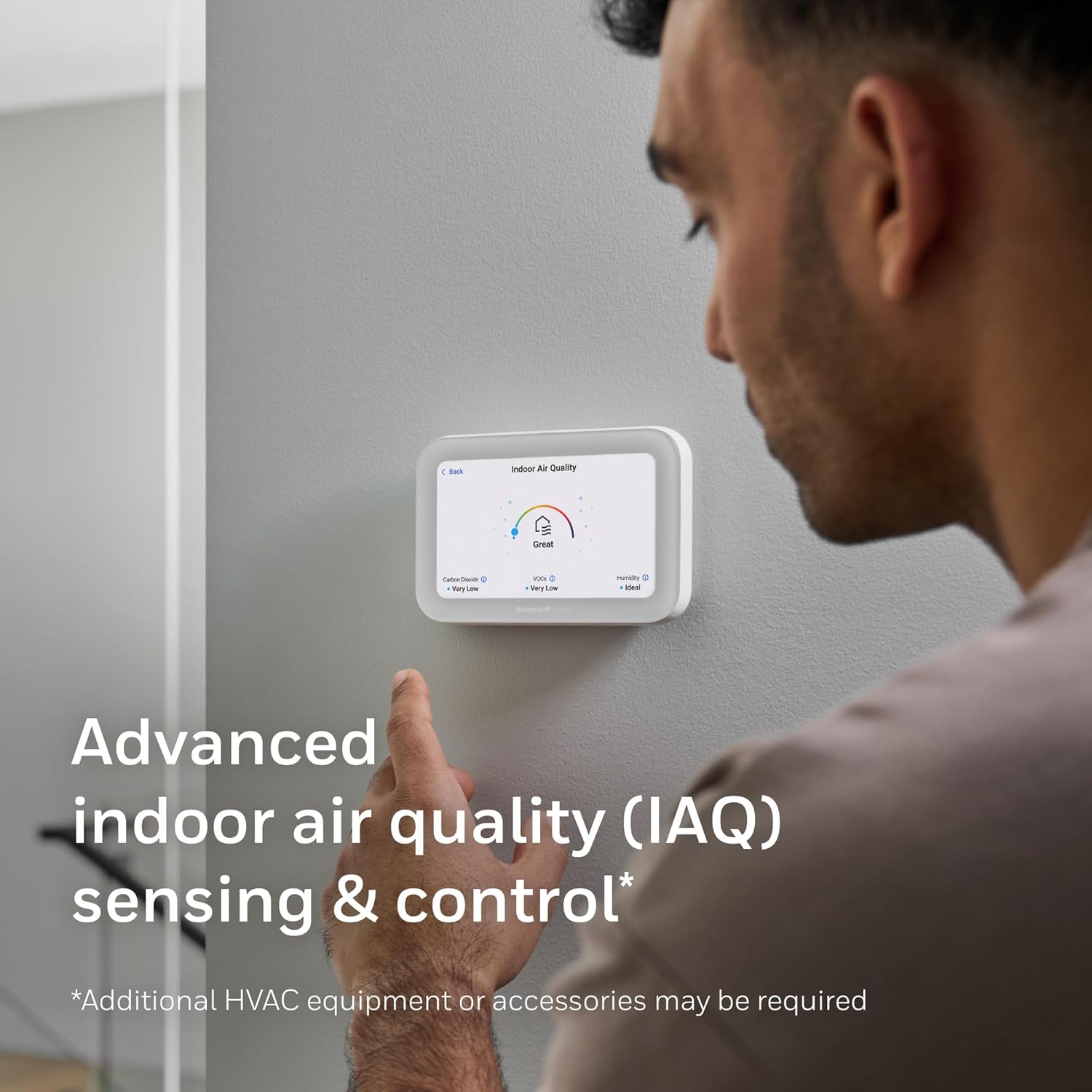 Honeywell Home X8S Premium Smart Programmable Wi-Fi Thermostat with Sensor, Video Doorbell Access, Humidity Control, 5' Customizable Touchscreen, Energy Star, Works with Alexa, Matter, Apple, Google