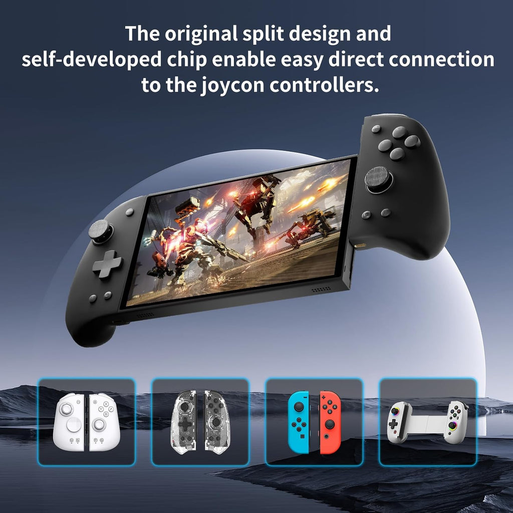7 inch 60Hz Streaming Gaming Handheld, 0 Latency 100ft Wireless Game Console Monitor Touchscreen with Controller for PC,Xbox,PS5/4,Switch(V3 SE)