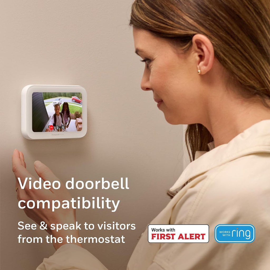 Honeywell Home X8S Premium Smart Programmable Wi-Fi Thermostat with Sensor, Video Doorbell Access, Humidity Control, 5' Customizable Touchscreen, Energy Star, Works with Alexa, Matter, Apple, Google
