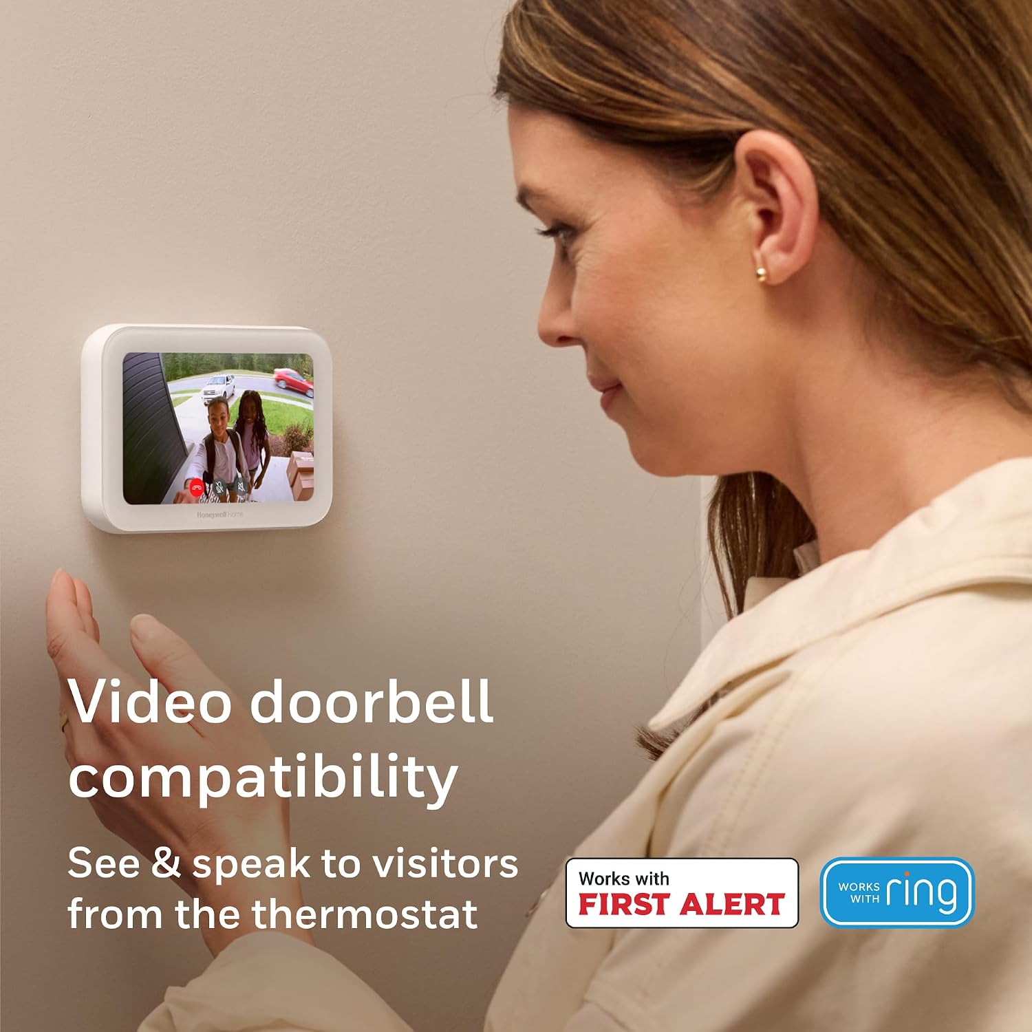 Honeywell Home X8S Premium Smart Programmable Wi-Fi Thermostat with Sensor, Video Doorbell Access, Humidity Control, 5' Customizable Touchscreen, Energy Star, Works with Alexa, Matter, Apple, Google