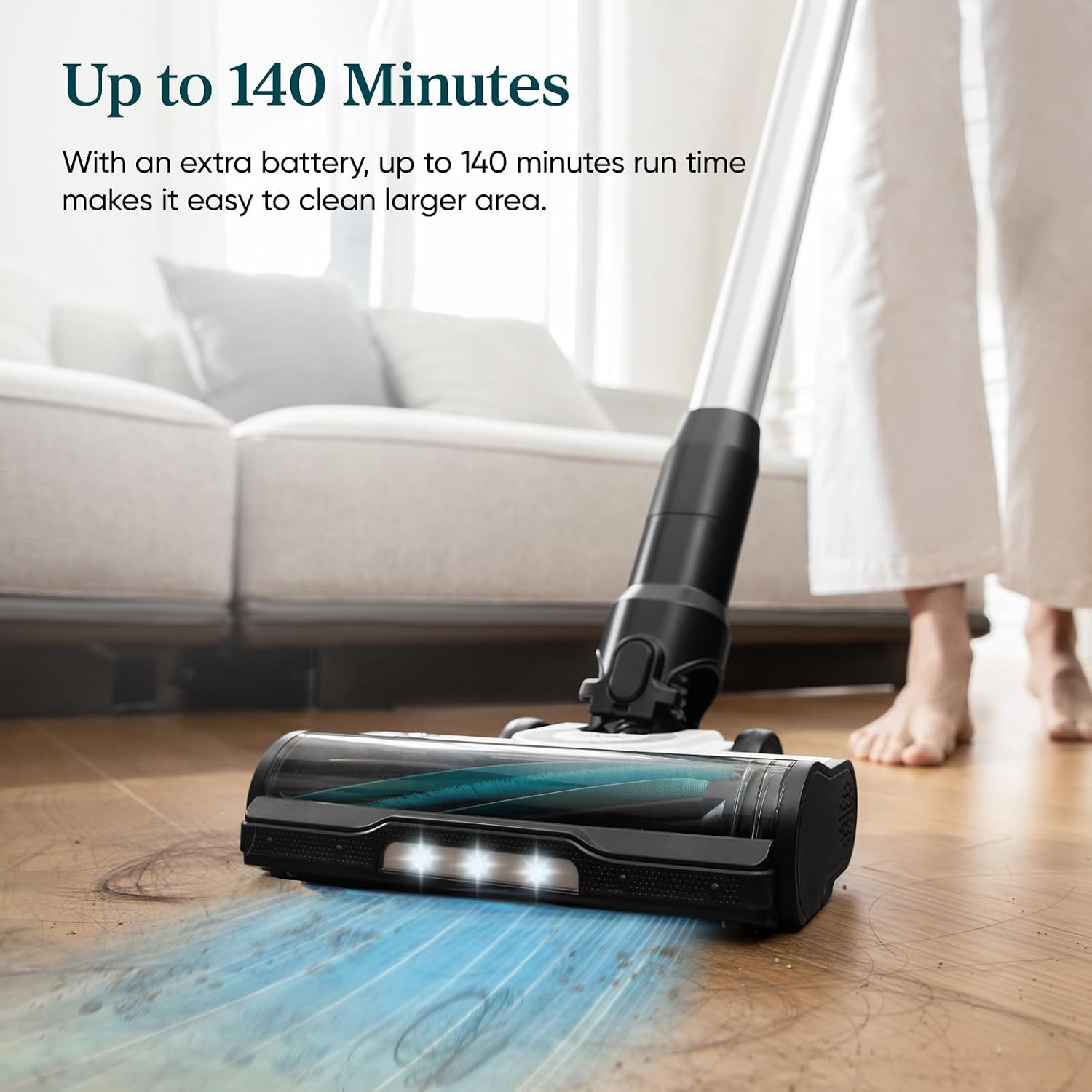 Levoit AERO Cordless Vacuum Cleaner Replacement Battery, 2500mAh, Up to 70 Minutes Runtime