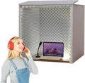 Sound Isolation Room for Home Studio, Portable Soundproof Booth Recording Booth Vocal Booth for Home Studio, Portable Vocal Booth for Recording for Recording Podcasts Singing Gaming (Color : Gray)