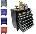 Rolling Tool Chest, 7-Drawer Tool Cabinet with Wheels, Heavy-Duty Steel Tool Storage Cabinet, Lockable Tool Box on Wheels for Garage & Workshop, Black