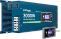 ExpertPower 3000W Pure Sine Wave Inverter Charger | Peak 9000W | DC 12V - AC 110V | LifePO4/ Lithium Battery Compatible | Auto Transfer Switch | External Display