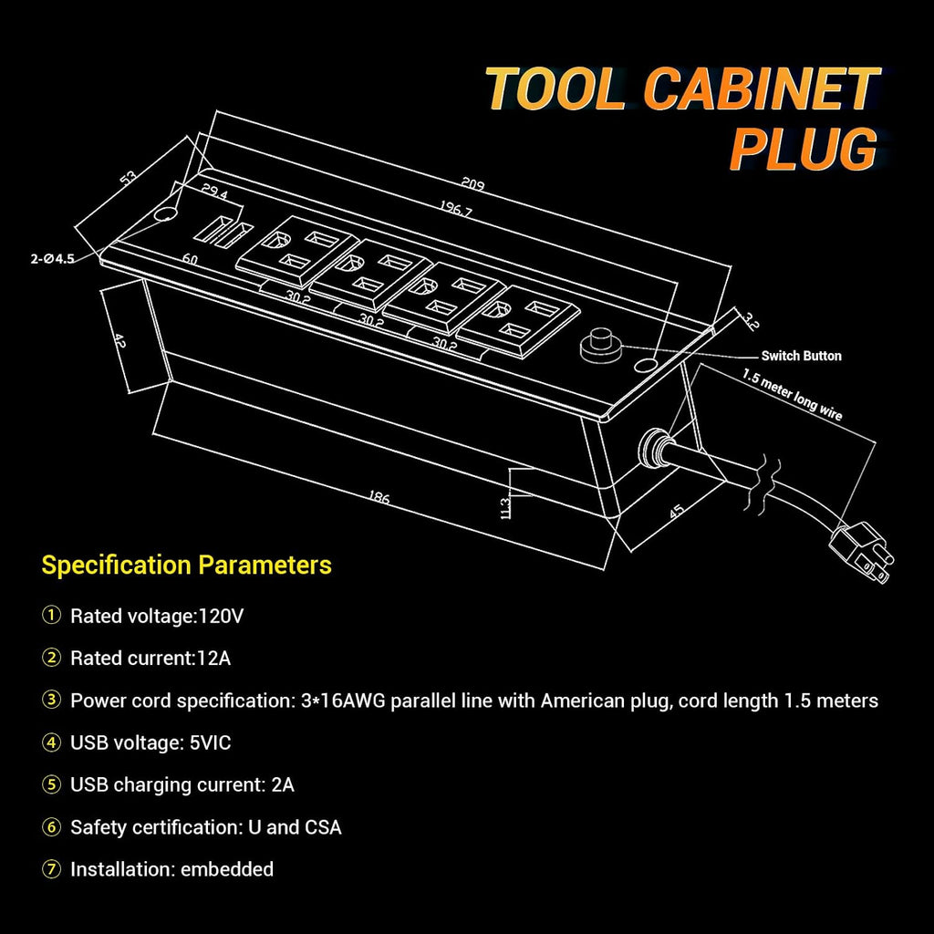 CHETTO C 72-inch Rolling Tool Chest Cabinet Mobile Workbench with 15 Storage Drawers and Wheels 3 Upper Cabinet Outlet SS Pegboard Stainless Steel Tool Box for Garage Warehouse
