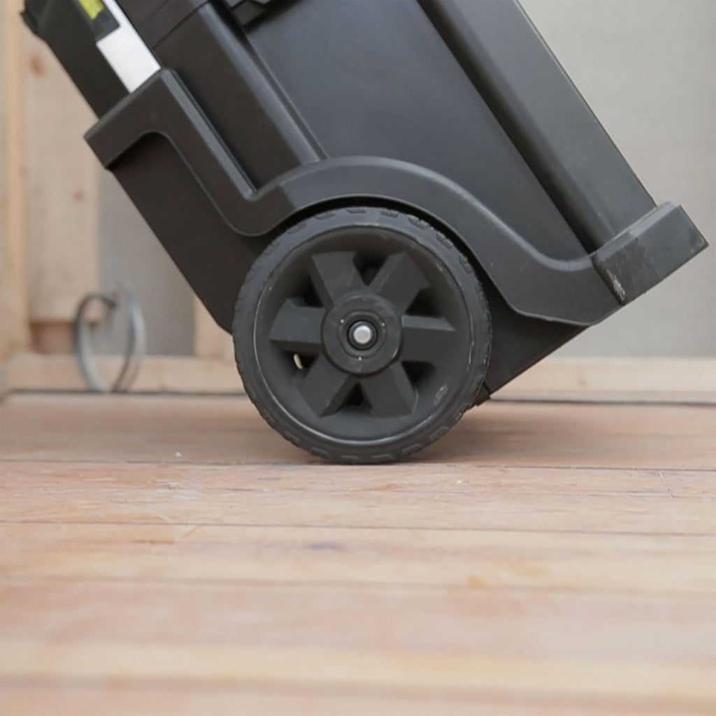 STANLEY Rolling Workshop Toolbox, Detachable Toolbox with Drawers, Flip Bin, Back Pocket, 7 Heavy Duty Wheels, 1-79-206