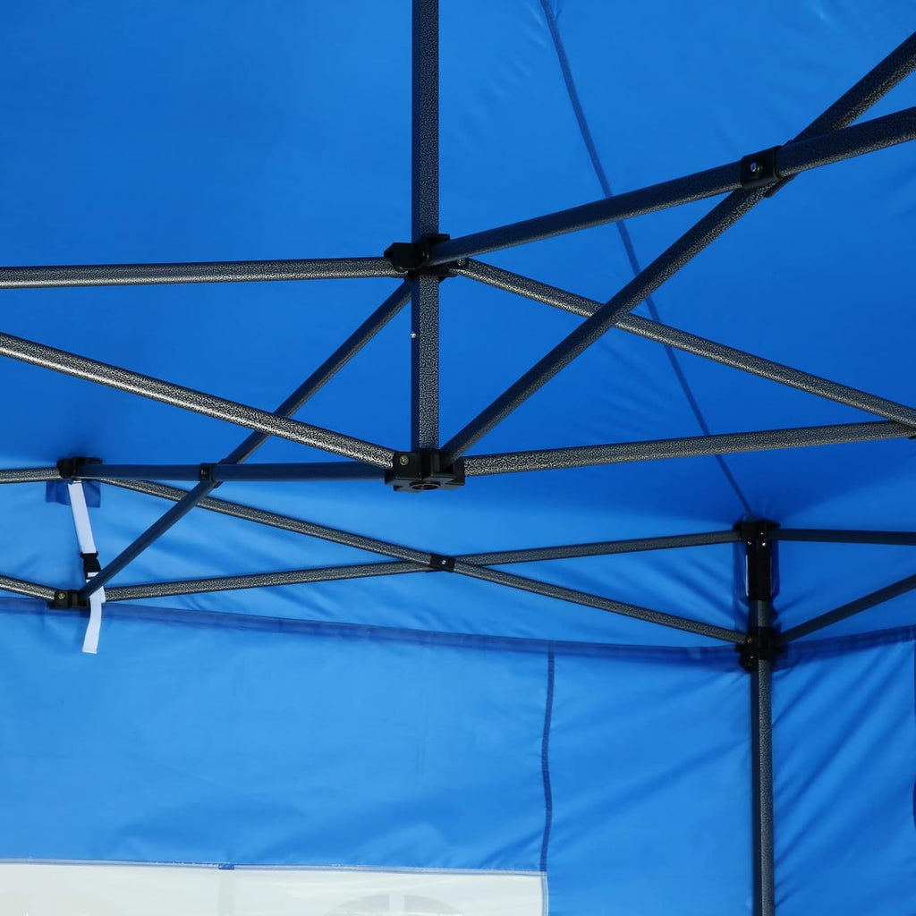 COBIZI 10x10 Pop Up Canopy Tent 10x10 Canopy with 4 Sidewalls Waterproof Heavy Duty Commercial Canopy Tent for Parties Outdoor Garden Gazebo, Carry Bag with Wheel(10x10ft, Gray)