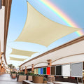 Royal Shade 12' x 16' Beige Rectangle Square Sun Shade Sail Order to Make RTAPR1016 Canopy, UPF50+ 95% UV Blockage, 200GSM Commercial Standard Heavy Duty, 3 Years Warranty (We Make Custom Size)