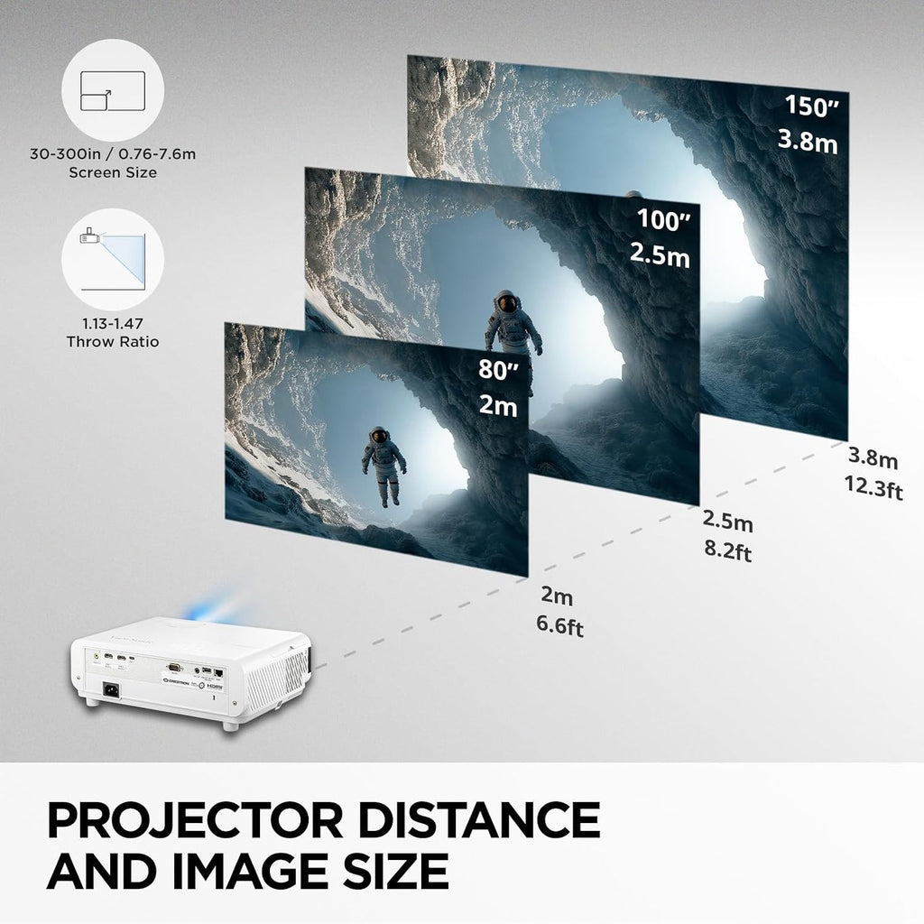 ViewSonic PX749-4K 4000 Lumens 4K Gaming Projector, 240Hz and HDR Support for Home Entertainment, 1.3x Optical Zoom, H/V Keystone, and Auto V-Keystone for Flexible Setup, Dual HDMI and USB-C Inputs
