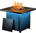 Ciays 28' Propane Fire Pit Table, 50,000 BTU CSA-Listed Gas Fire Pit with RGB Lighting, Adjustable Flame, Lava Rock, APP Control, Music-Sync Lighting, Outdoor Gas Fire Pit for Patio, Backyard & Garden