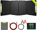 Newpowa 200W Portable Solar Panel Kit with Adjustable Kickstand Case 200 Watt 12V Foldable Solar Panel+20FT Extension Cable+15A PWM Solar Charge Controller+Battery Clamp Set with 3ft Wire