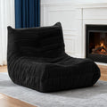 Bean Bag Chair for Adults, Giant Bean Bag Sofa Oversized Beanbag Chairs, Fireside Bean Bag Couch with High Density Sponge Filled Large Bean Bags Chair for Apartment Living Room Bedroom, Black