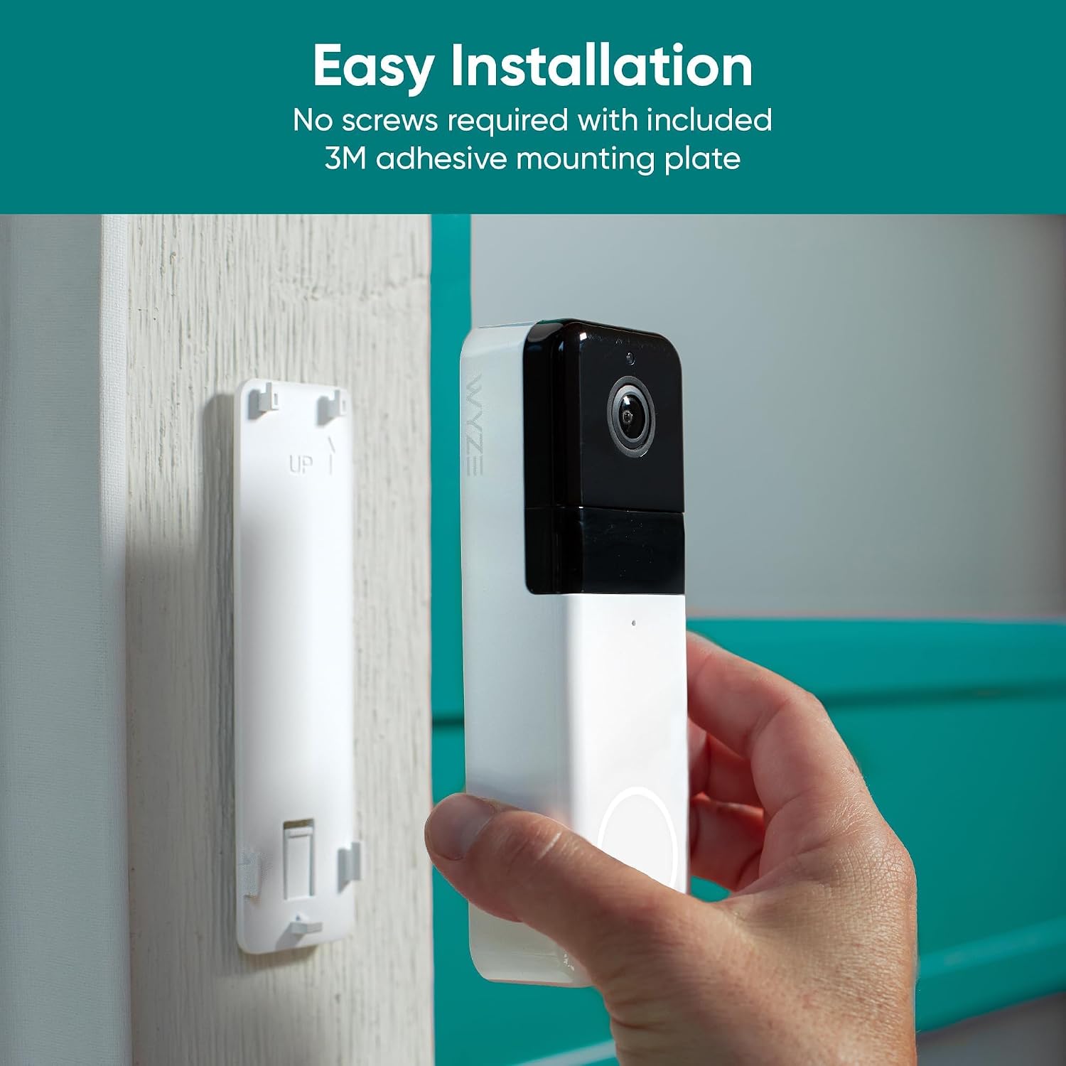 Wyze Wireless Video Doorbell Pro (Chime Included) with Easy-to-Use Design, 1440 HD Video, 1:1 Head-to-Toe View (1:1 Aspect Ratio), 2-Way Audio, Night Vision