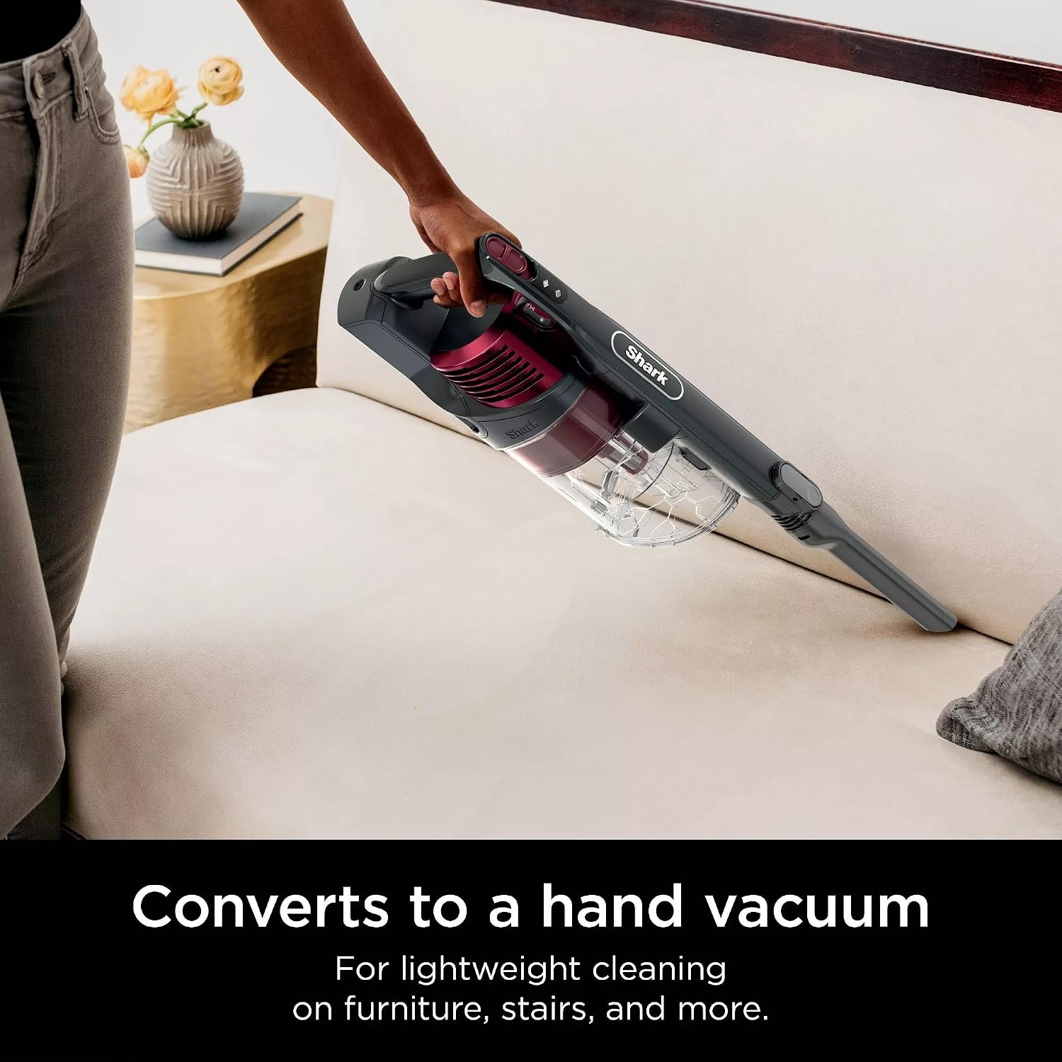 Shark R-IZ464H Vertex Cordless Stick Vacuum with DuoClean PowerFins, Lightweight, Pet Hair, HEPA, 60 Min Run Time - Certified Refurbished
