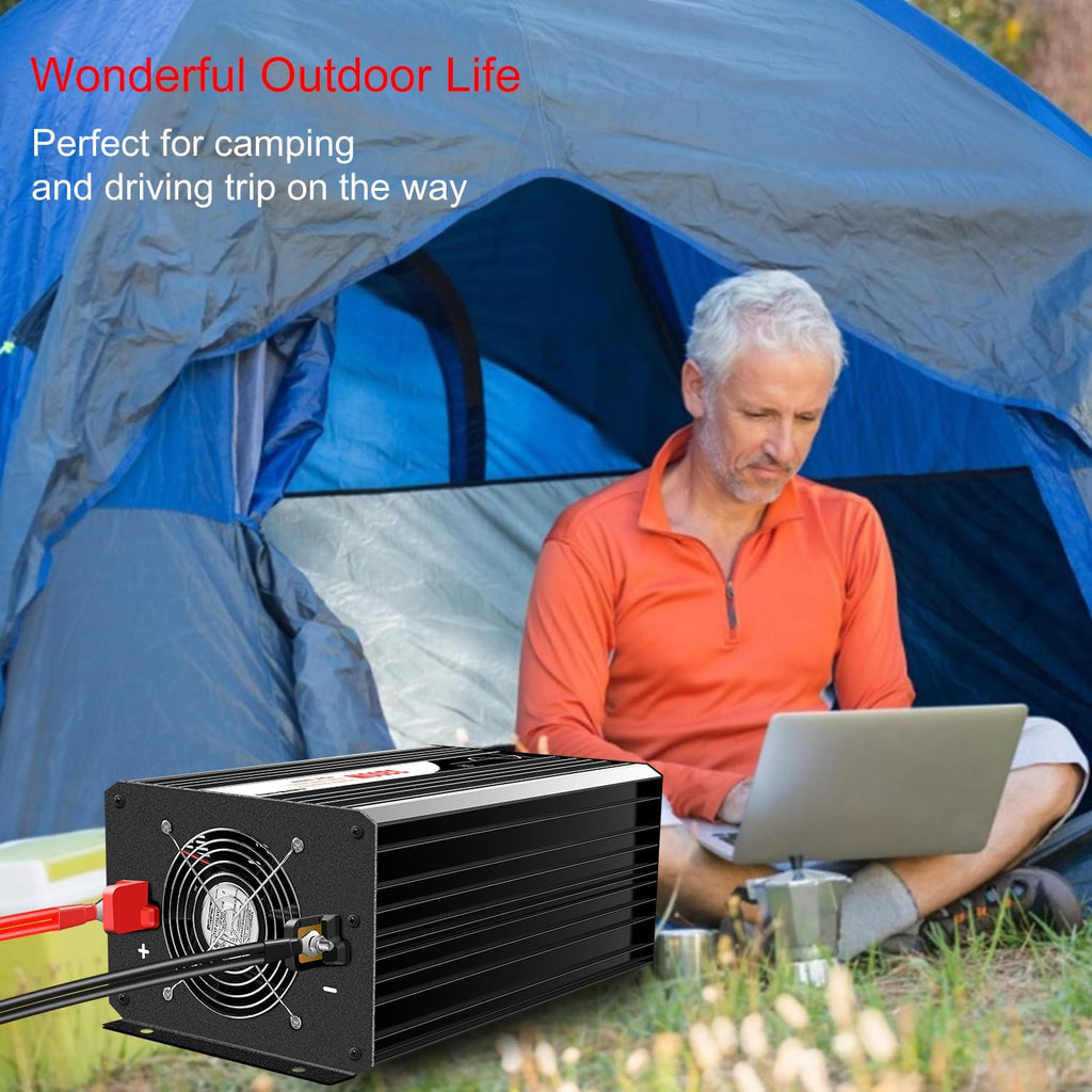 Xijia 3500W Pure Sine Wave Inverter 12V DC to 120V AC Converter for Off-Grid Solar System, Home Backup, RV, Truck – High Efficiency, Low Idle Power, Strong Load Capacity,Surge 7000W