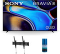 Sony K77XR80 77 Inch IMAX Enhanced Bravia OLED 4K HDR Google TV with a Walts TV Large/Extra Large Tilt Mount for 43'-90' Compatible TV's and Walts HDTV Screen Cleaner Kit (2024)
