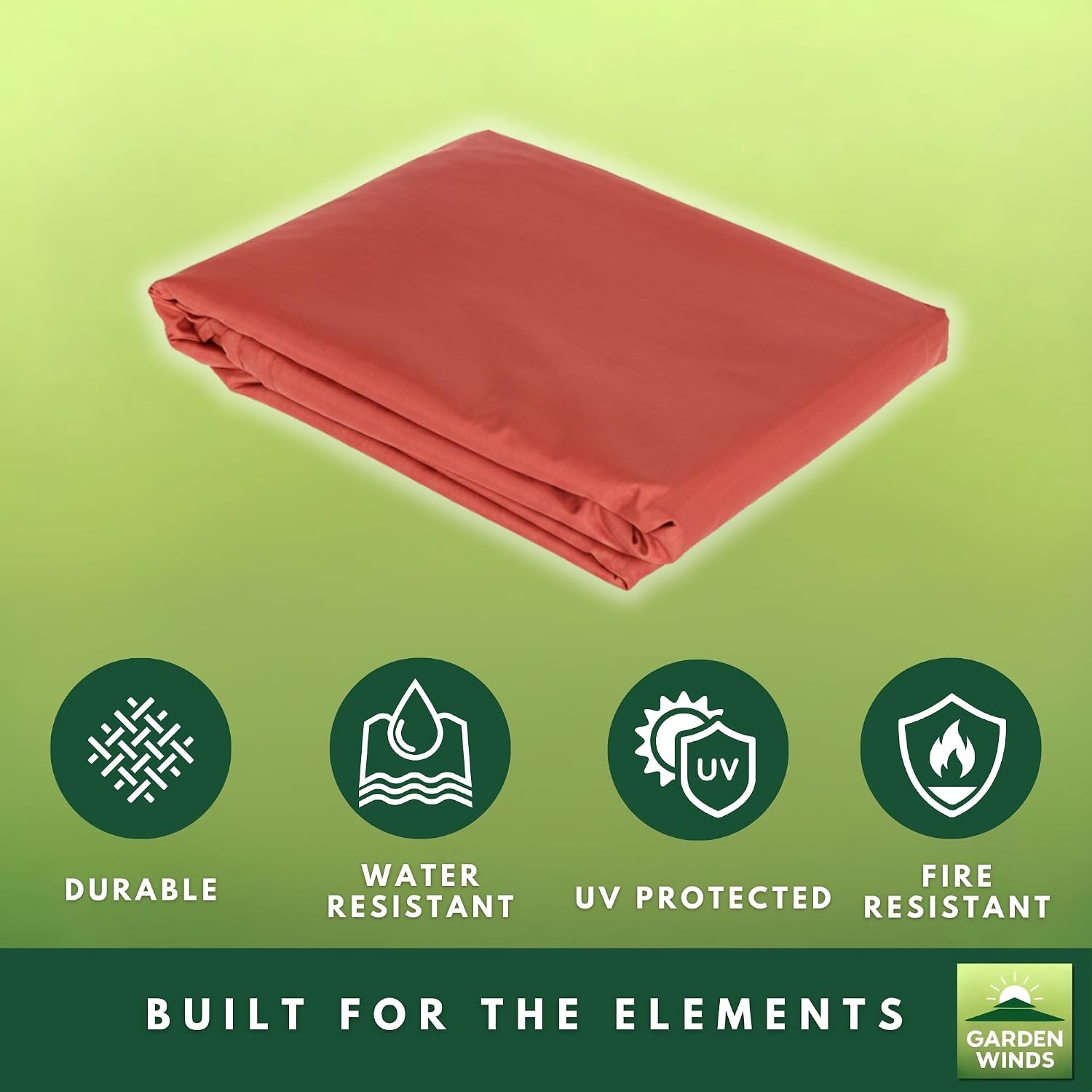 Garden Winds Reinforced RipLock 350 Replacement Canopy Top Cover Compatible with Coleman Instant 10' x 10' Tent Gazebo Model 2000023970 - Terra Cotta