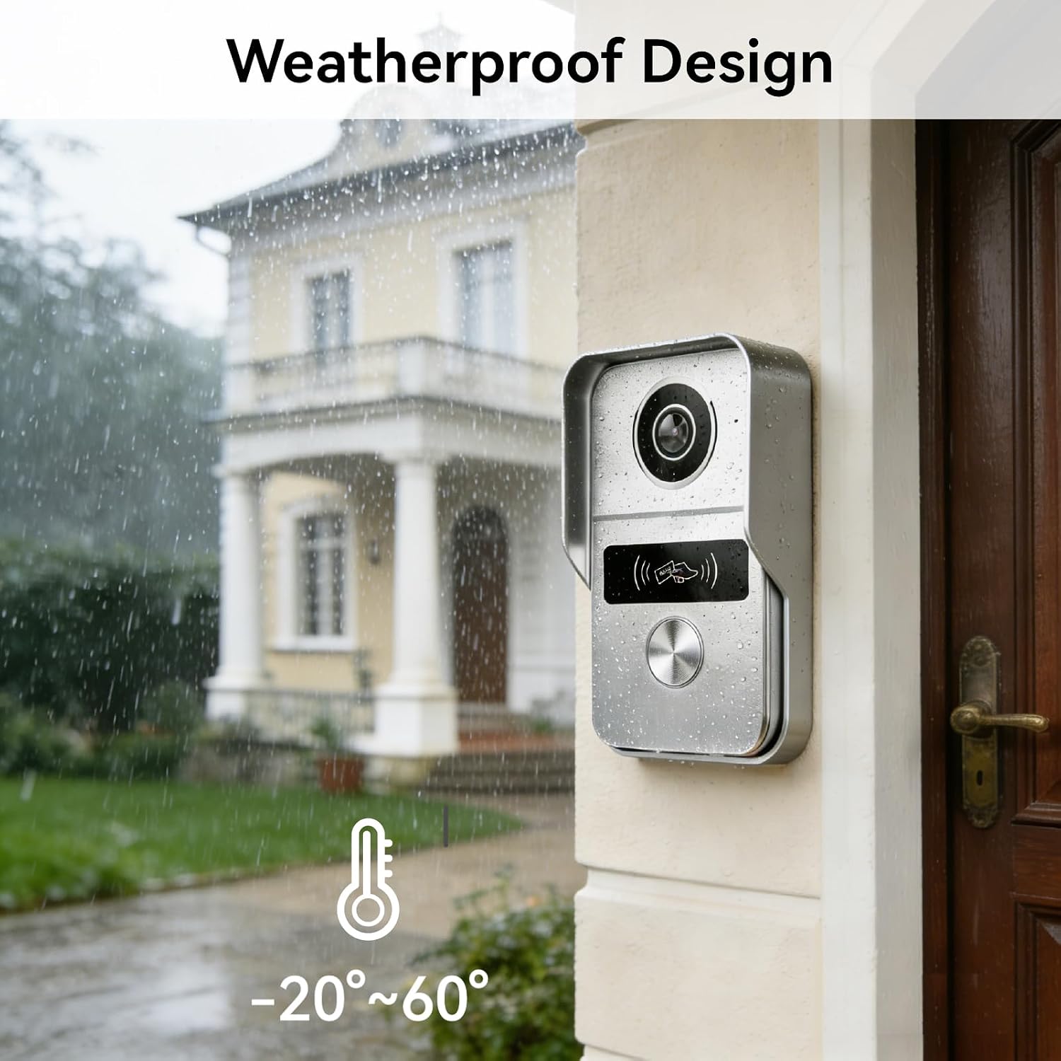 2 Wired Video Intercom System, 7 Inches Video Doorbell Camera with Monitor, Wired Video Door Phone HD Camera Kits Support tuya, Two Way Talk, Video Recording, Remote Unlock for Smart Home