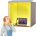 Sound Isolation Room for Home Studio, Portable Soundproof Booth Recording Booth Vocal Booth for Home Studio, Portable Vocal Booth for Recording for Recording Podcasts Singing Gaming (Color : Yellow)