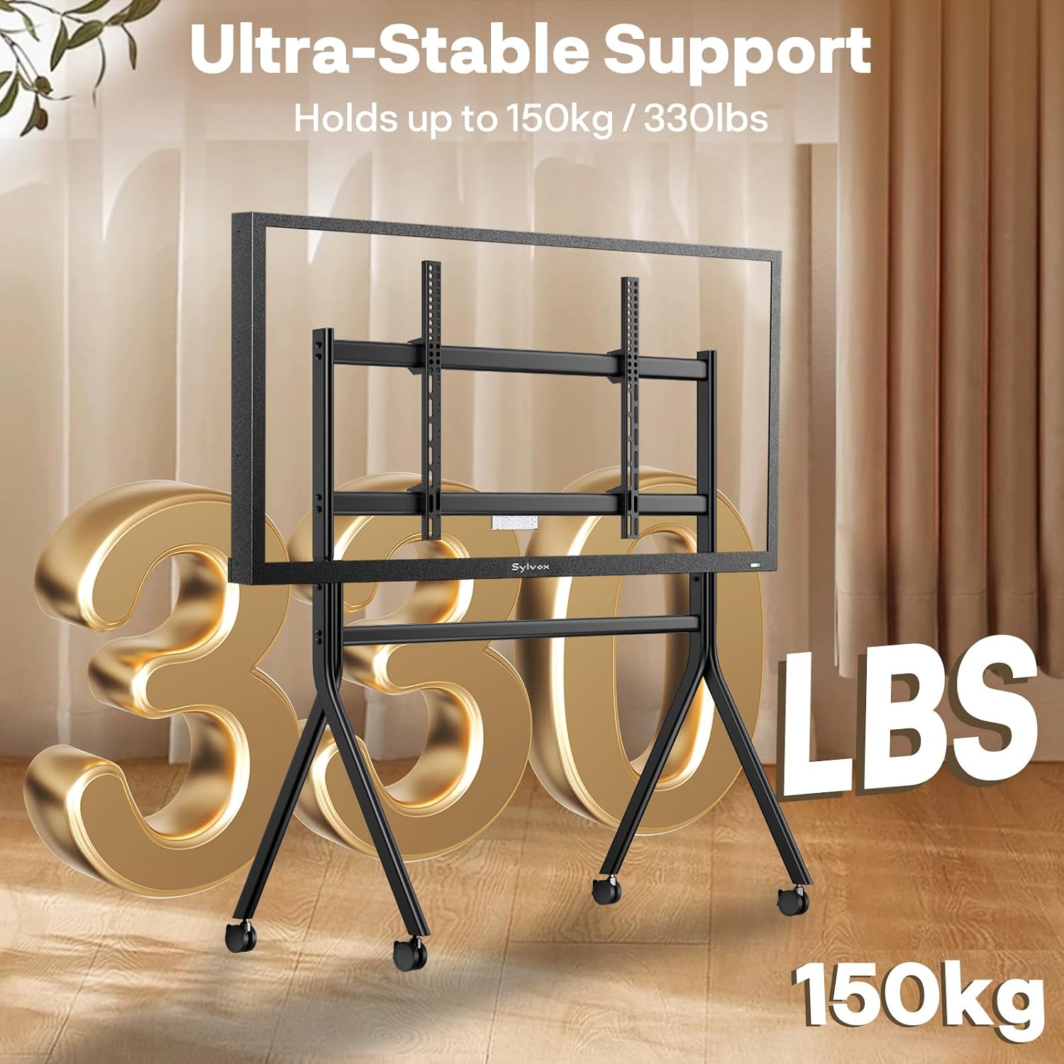 SYLVOX Outdoor TV with Rolling Stand & Soundbar, 75 inch Smart QLED TV, 2000 Nit Full Sun, Weatherproof, 4K UHD, IP56 Waterproof, Commercial Grade (2026 Model)