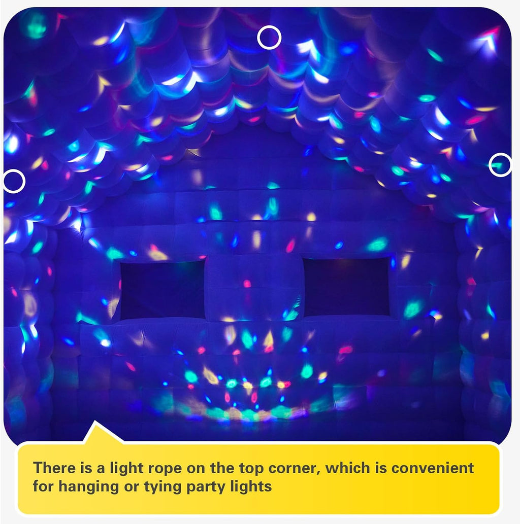 EROMMY 20x16.5x12 FT Large White Inflatable Nightclub, Blow Up Party Tent Portable with 950W Blower, Disco Night Club Tent for Adult Birthday Party Business Rental