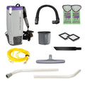 ProTeam Super Coach Pro 10 Backpack Vacuum Commercial with 2 Piece Wand Tool Kit, 10 Quart, Corded,107304