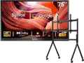 SYLVOX Outdoor TV with Rolling Stand, 75 inch 2000 Nit Full Sun Smart TVs, Sunlight Readable, IP56 Waterproof, 4K TV for Outdoor Households or Commercial Places